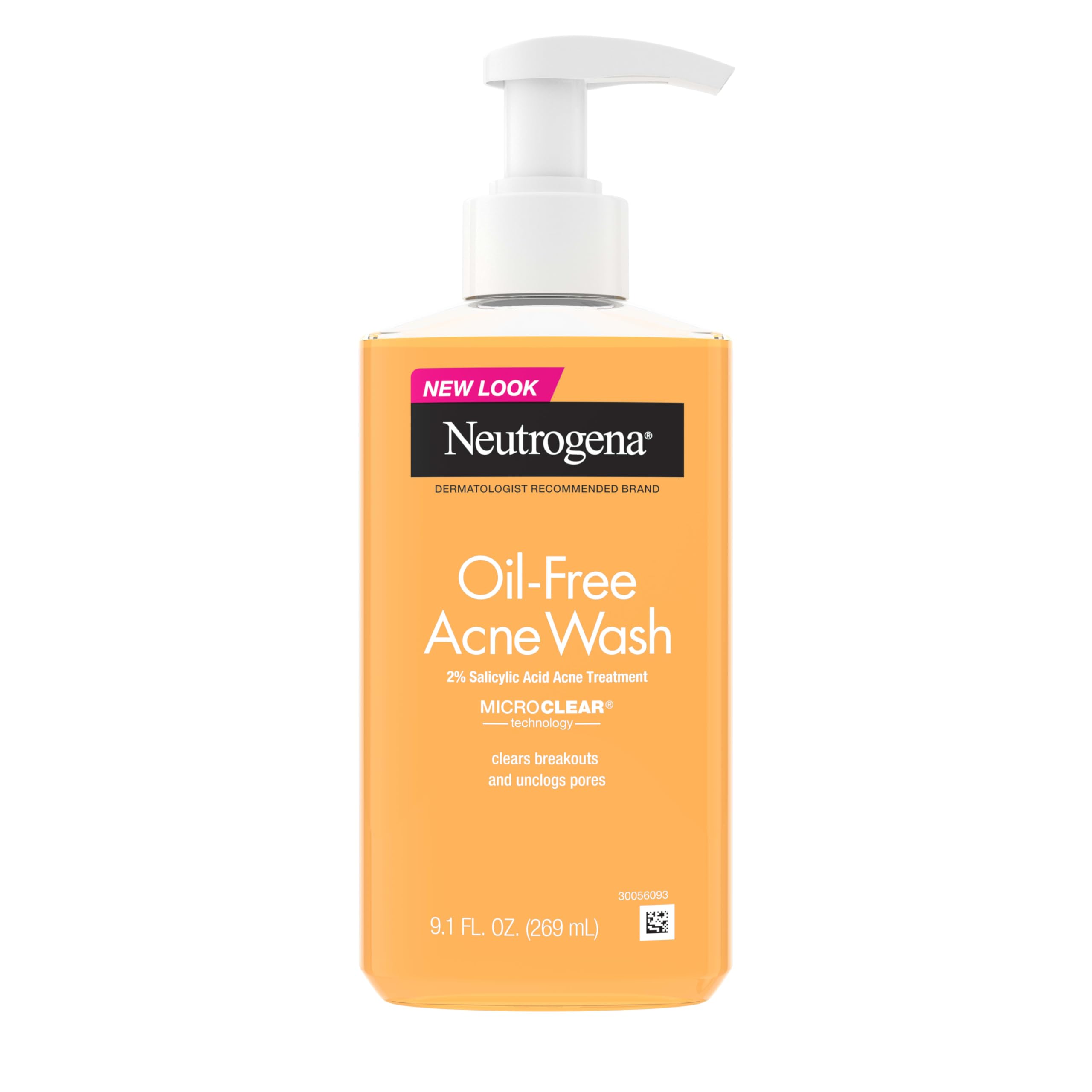 Neutrogena Oil-Free Acne Face Wash, Breakout Prone Skin Facial Cleanser with 2% Salicylic Acid Acne Treatment for Face, 9.1 fl. oz