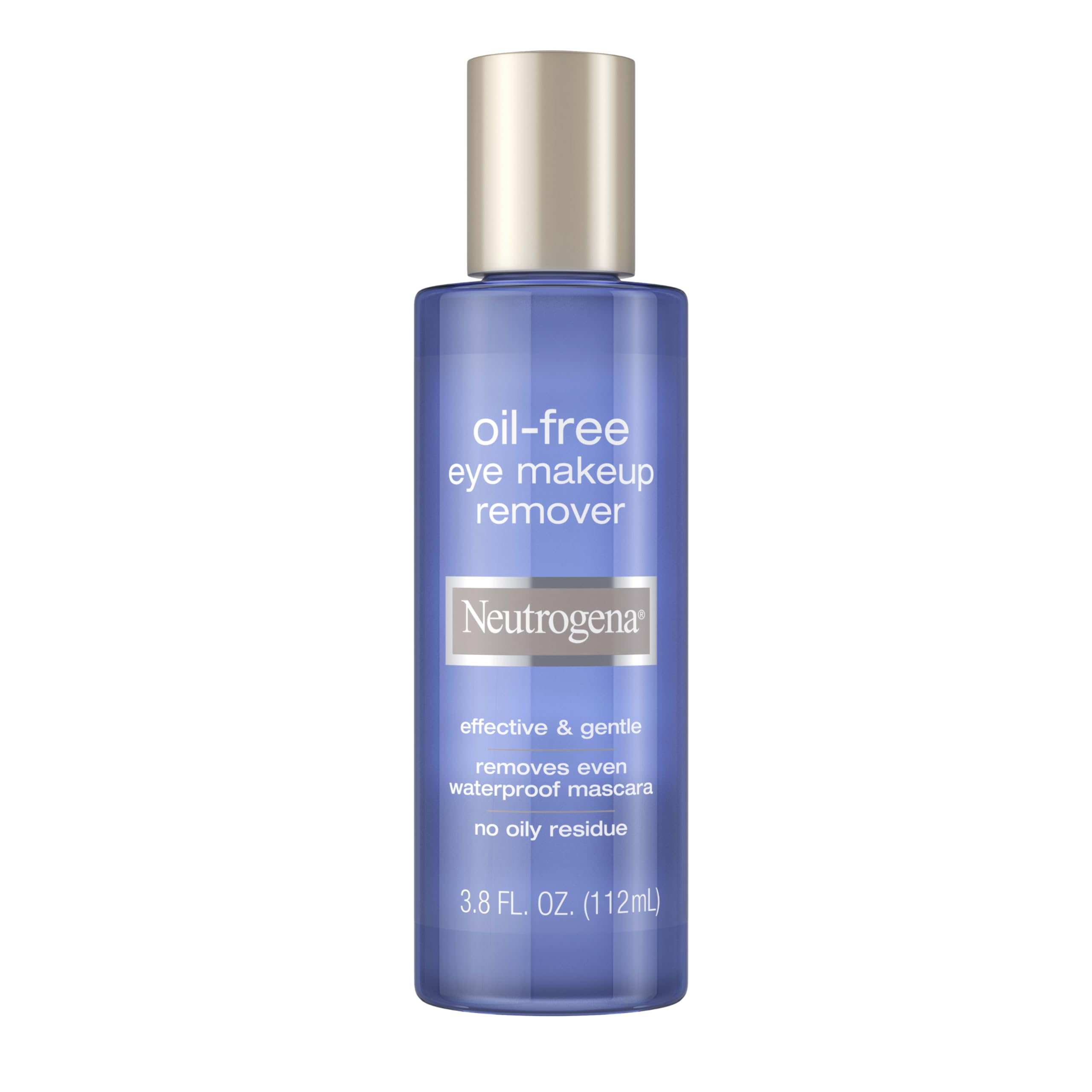 Neutrogena Gentle Oil-Free Eye Makeup Remover & Cleanser for Sensitive Eyes, Makeup Remover for Waterproof Mascara, Dermatologist & Ophthalmologist Tested, 3.8 fl. oz
