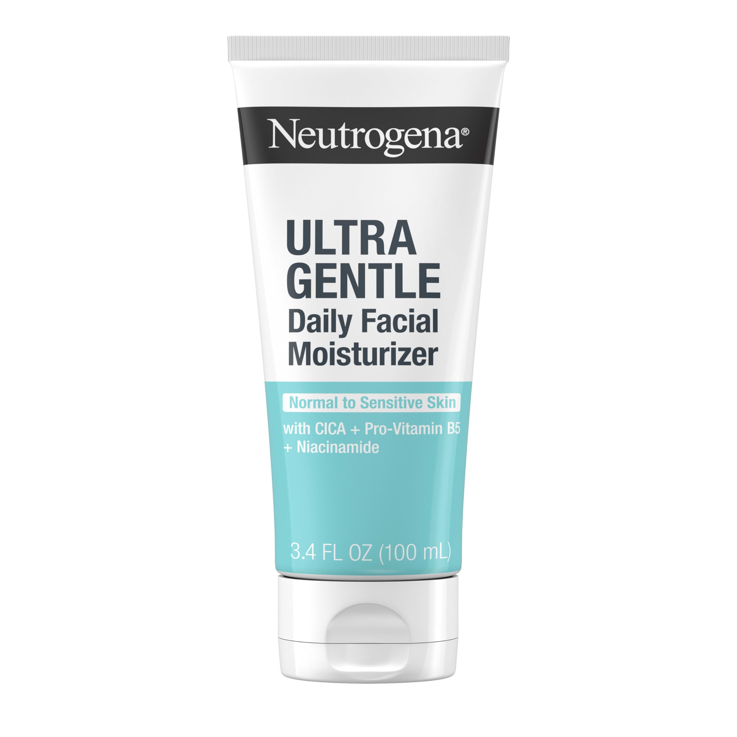 Neutrogena Fragrance Free Daily Facial Moisturizer, Face & Neck Moisturizer for Sensitive Skin with Vitamin B3, Pro-Vitamin B5 & Vitamin E Supports Skin's Dynamic Barrier, 3.4 fl. oz