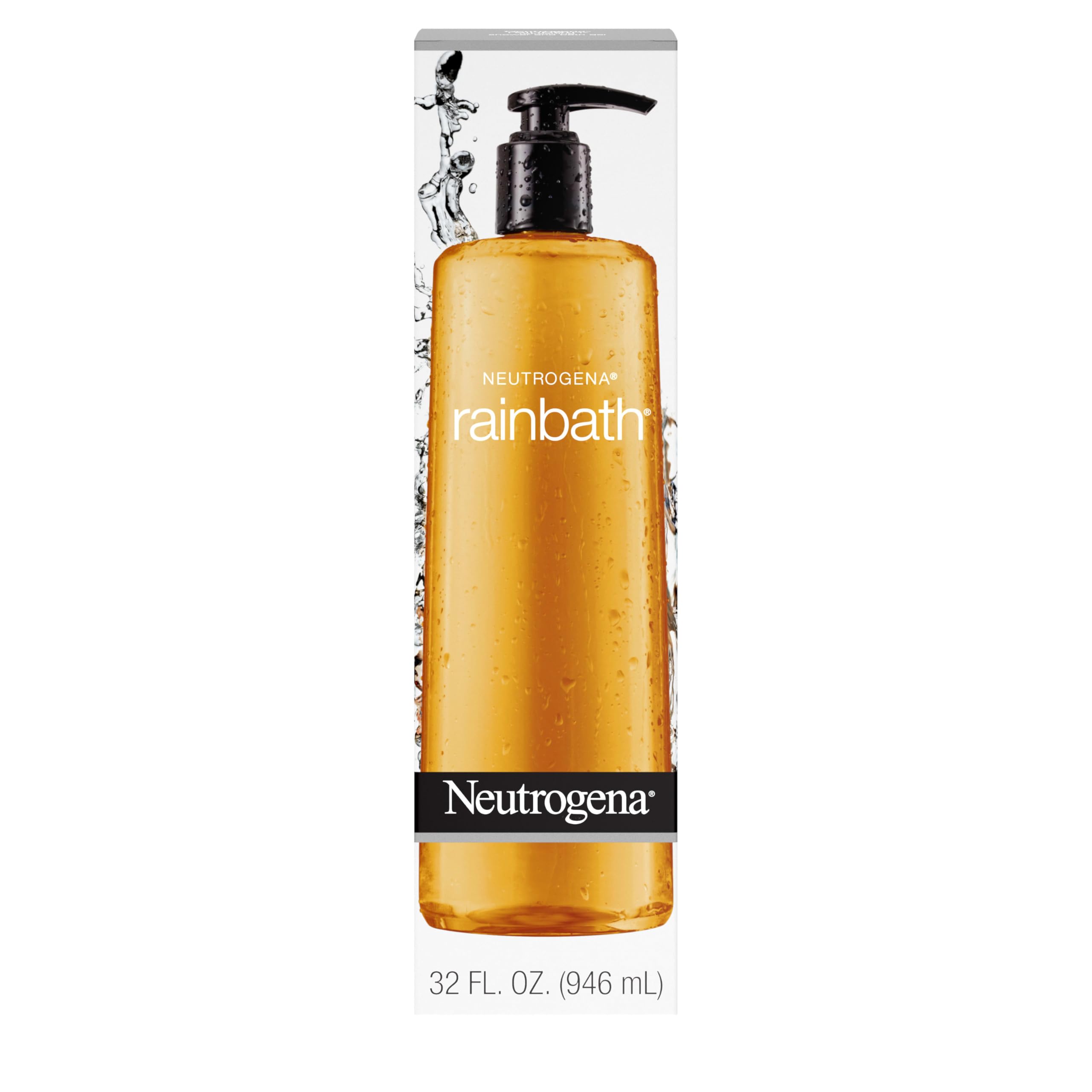 Neutrogena Rainbath Cleansing Shower & Bath Gel, Daily Moisturizing Body Wash Cleanser & Shaving Gel for Men & Women, Clean-Rinsing Creamy Lather for Softer & Smoother Skin, Original Scent, 32 fl. Oz