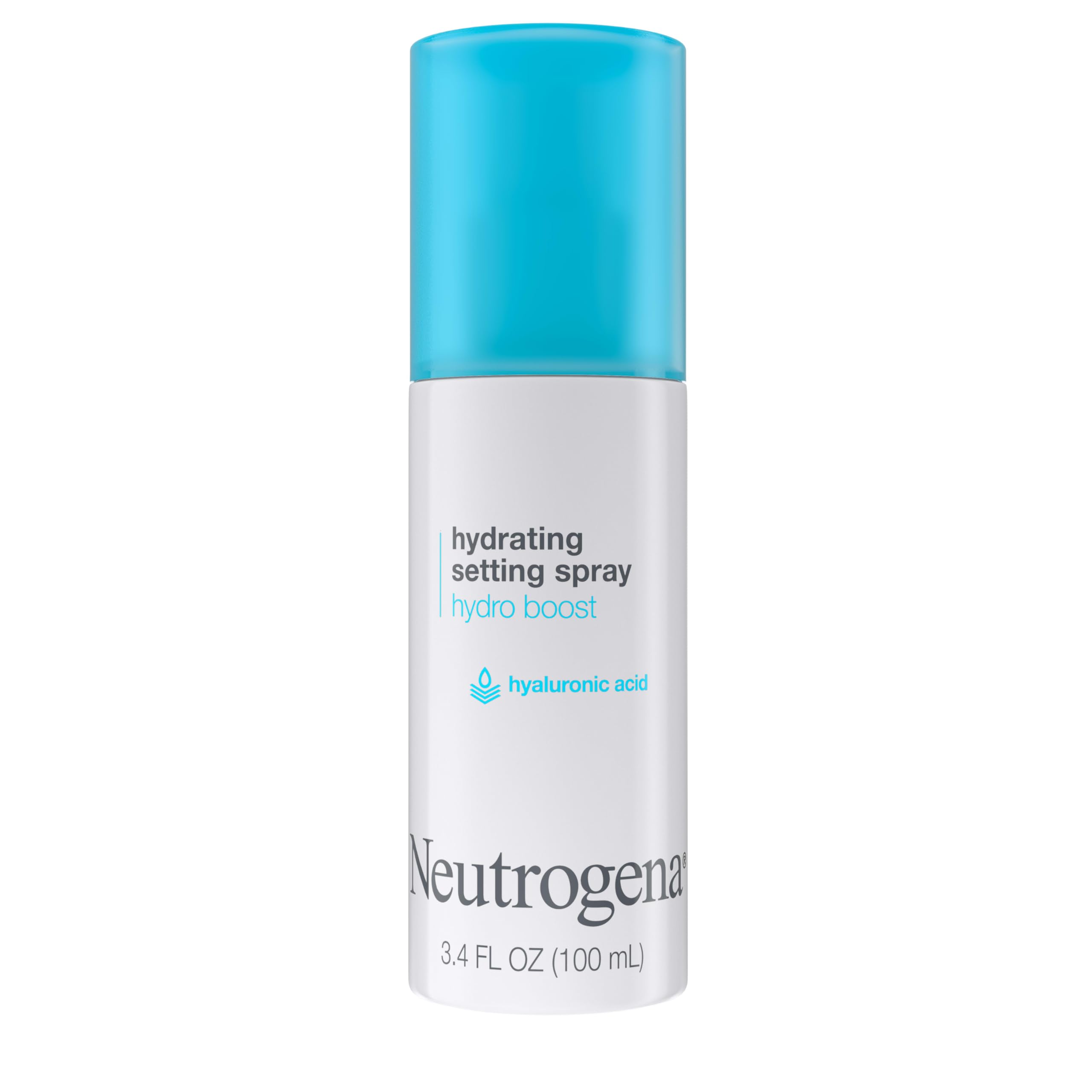 Neutrogena Hydro Boost Hydrating Makeup Setting Spray with Hyaluronic Acid, Setting Spray for Smooth, Dewy Skin, Fragrance Free, Non-Comedogenic & Hypoallergenic, 3.4 fl. oz